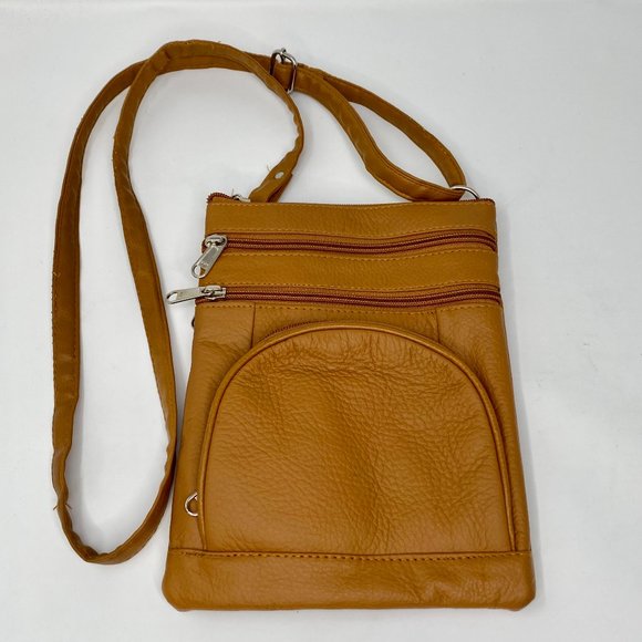 Crossbody genuine leather Stash Bag - Picture 1 of 9